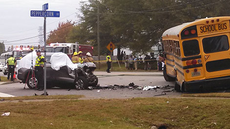 Driver of SUV dies after crashing into school bus in Chesapeake ...