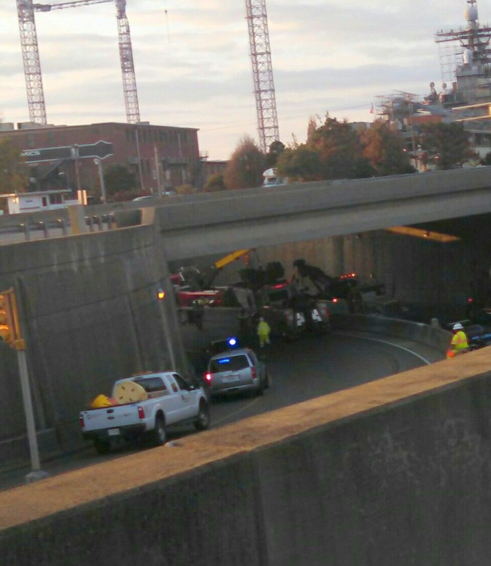 Downtown Tunnel eastbound slowed due to fatal accident
