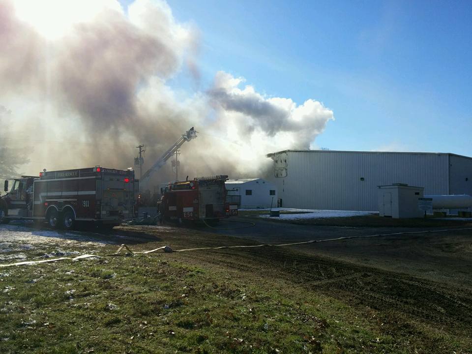 Plant fire breaks out in Surry County