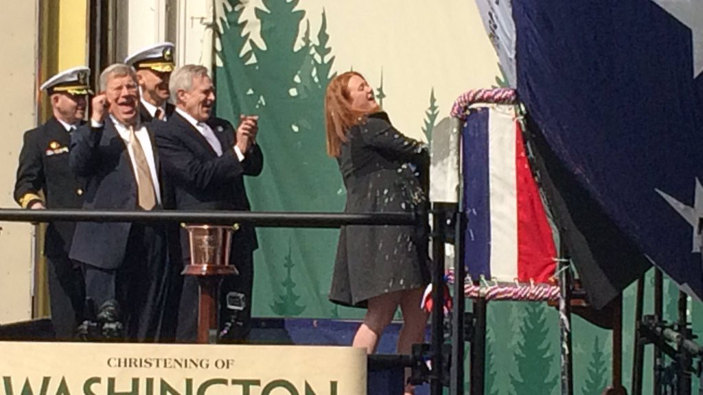 The USS Washington christened: Submariner compares it to taking out a new car