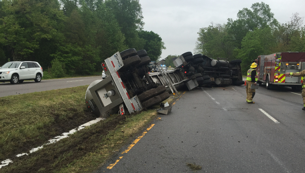 Overturned Milk Truck Causes Major Traffic Headaches In Suffolk ...