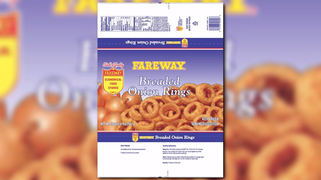 Frozen Onion Rings Recalled by McCain Foods USA