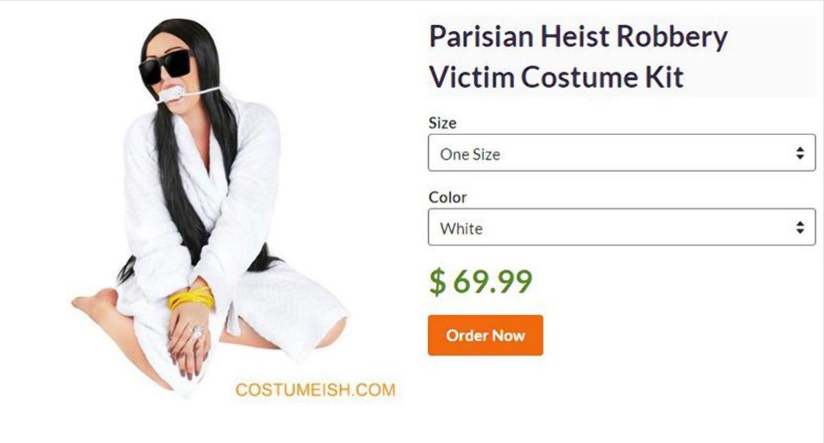 Halloween costume mocking Kim Kardashian robbery yanked