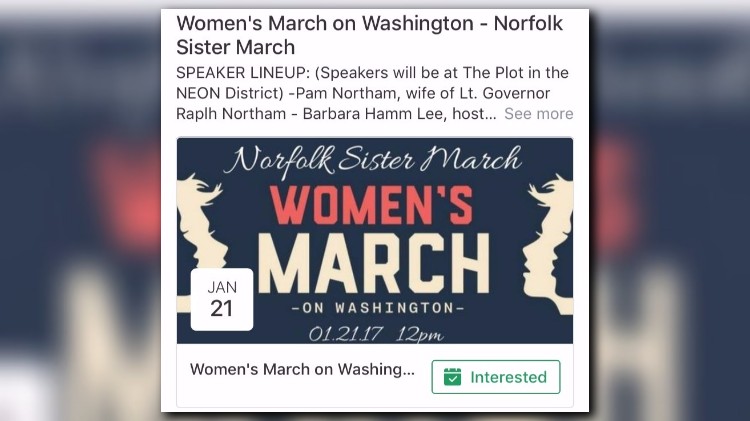 Women's 'Sister March' happening...