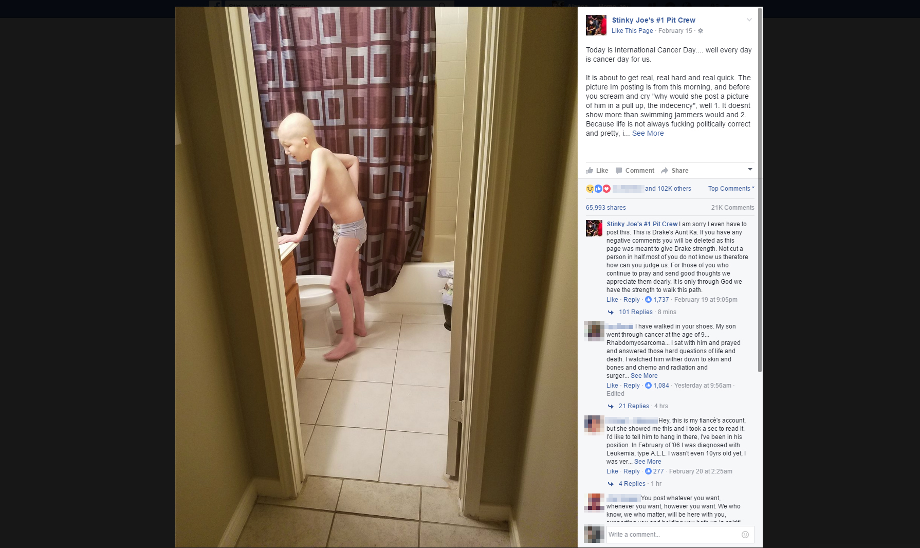 Mom shares heartbreaking photo of son battling cancer | 13newsnow.com