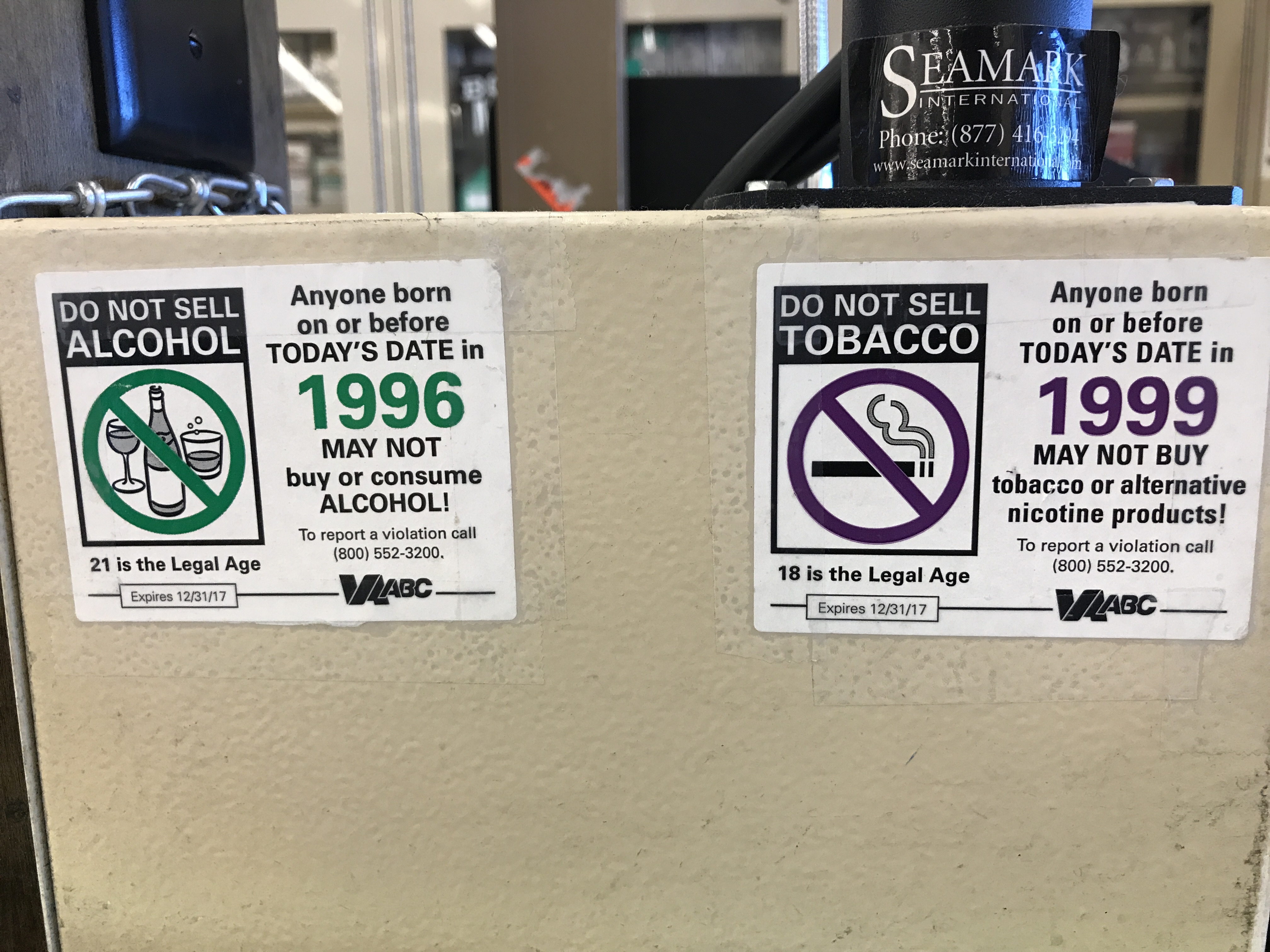 Verify Abc Stickers Say Only Minors Can Buy Alcohol Tobacco In Virginia 13newsnow Com