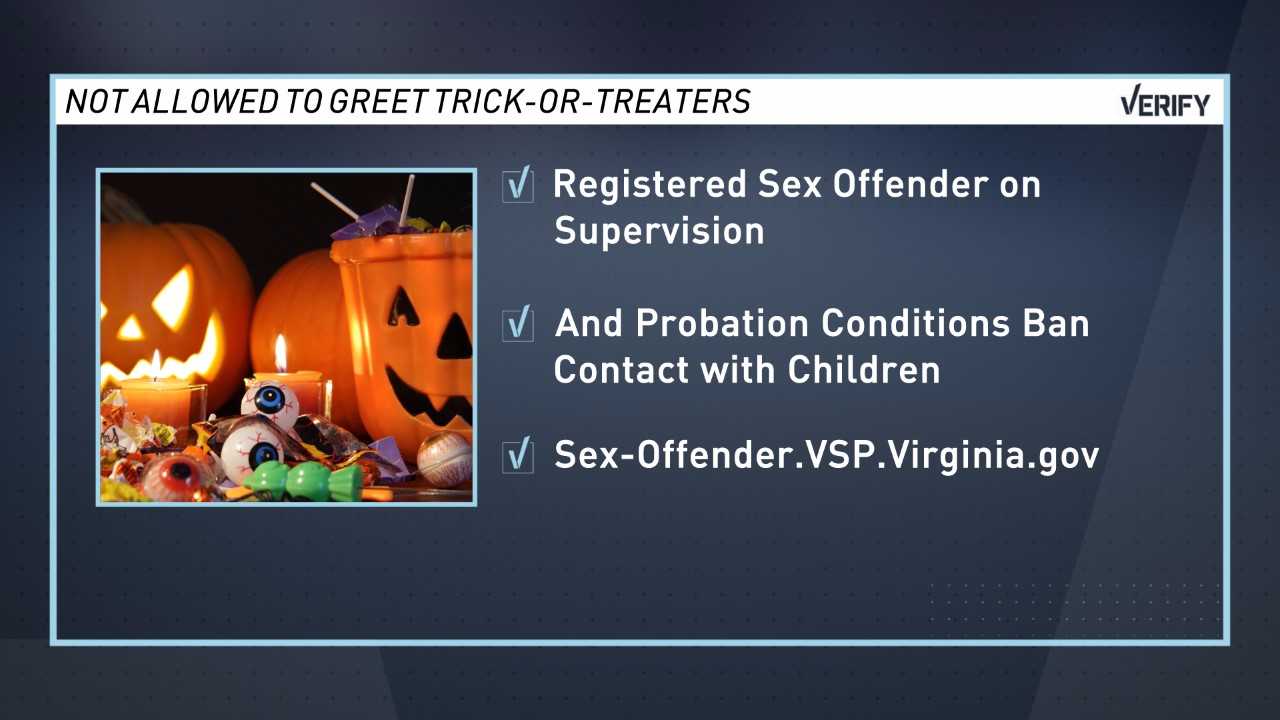 VERIFY: Are registered sex offenders allowed to greet trick-or-treaters in  Va.? | 13newsnow.com