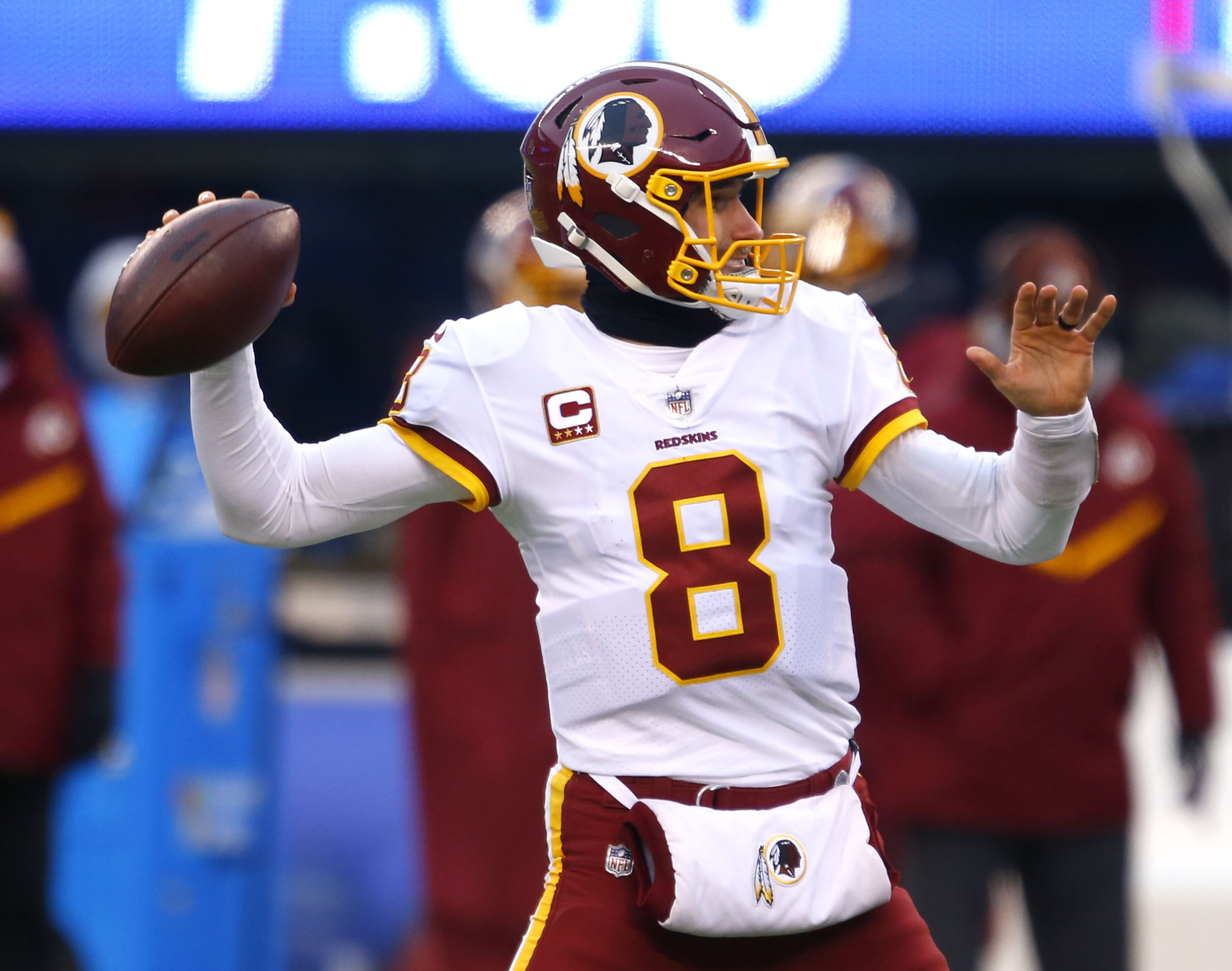 New York Giants quarterback Eli Manning throws a pass against the  Washington Redskins in the first