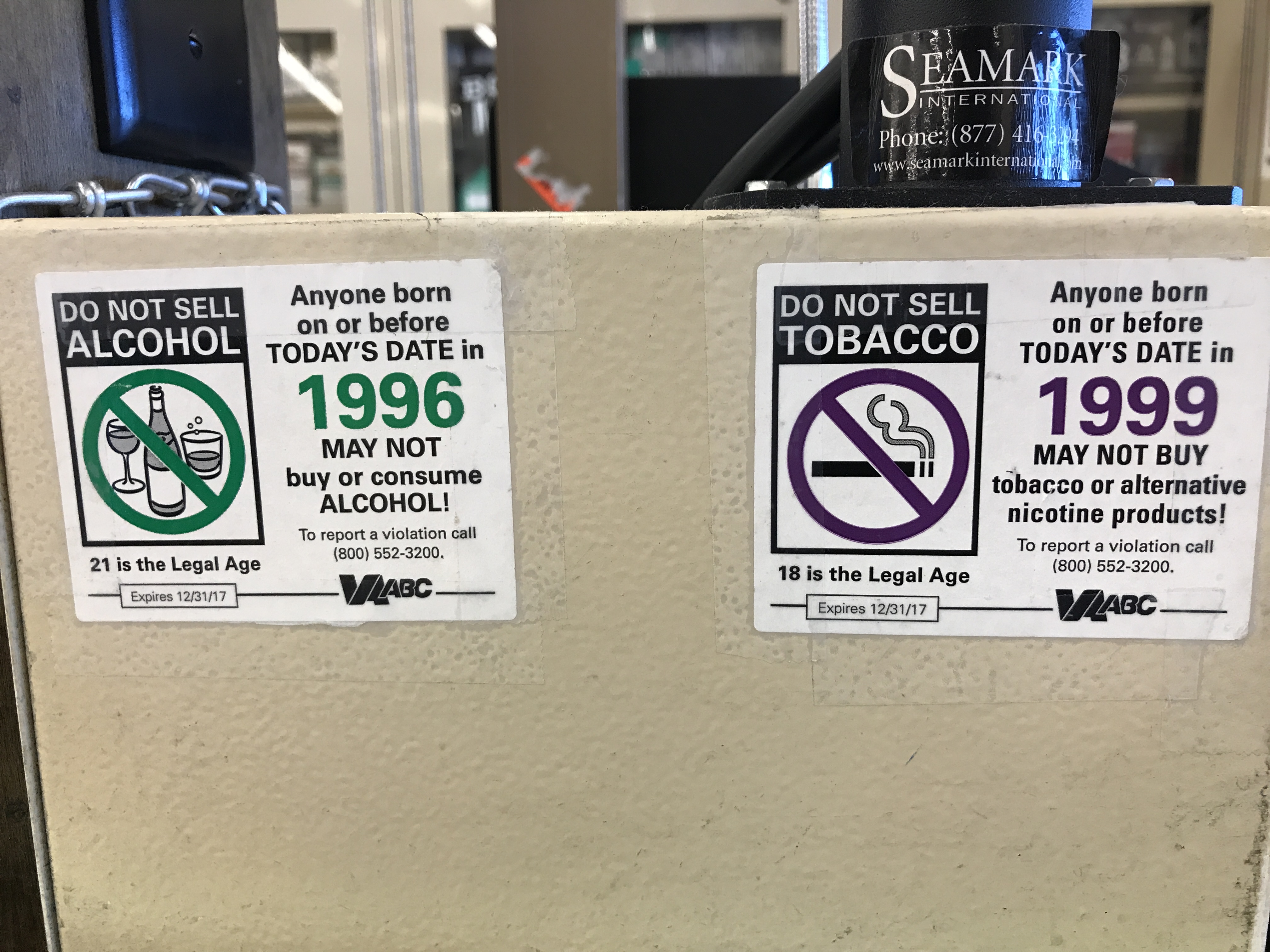 How old do you have to be to buy liquor Verify Abc Stickers Say Only Minors Can Buy Alcohol Tobacco In Virginia 13newsnow Com